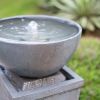 35inches Outdoor Zen Bowl Fountain Relaxing Polyresin Water Feature for a lawn or garden